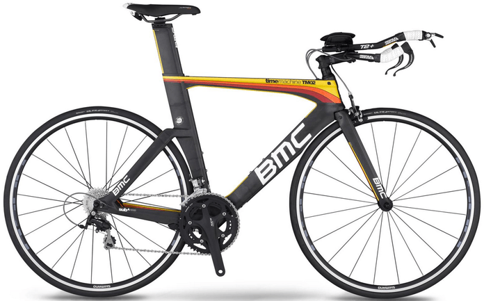 2014 bmc time machine tm02 ultegra 105 black yellow orange tt