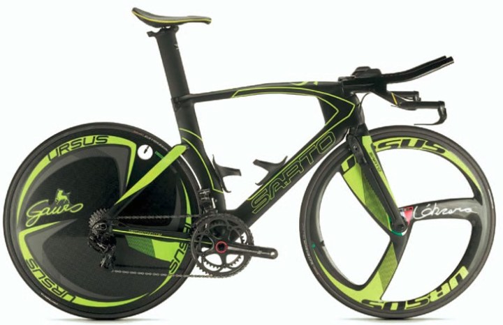 Sarto Velox 2015 tt lime yellow black campy