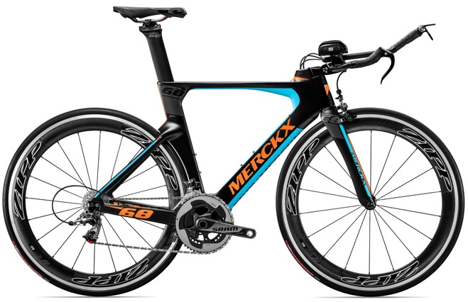 2016 Merckx Lugano68 tt light blue orange sram red